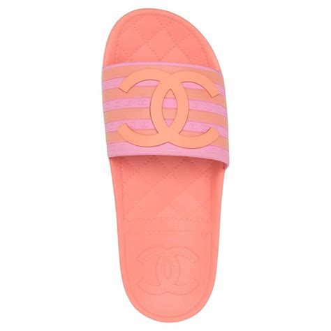 chanel rubber slides pink|chanel high heel sandals.